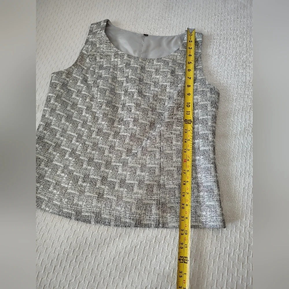 Moshita Couture Elegant Gray Women's Skirt Set Size 8